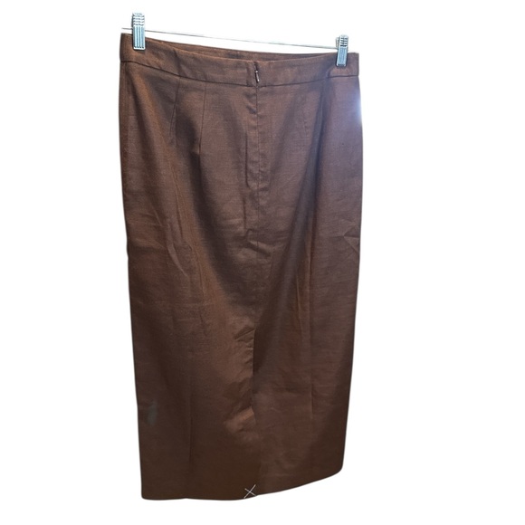 Talbots Brown Linen Blend Skirt Set - Picture 5 of 16